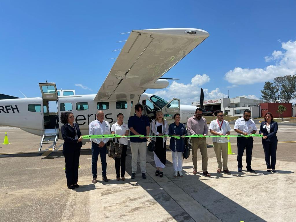 Inaugura secretario de Turismo nueva ruta aérea Reynosa-Tampico-Veracruz