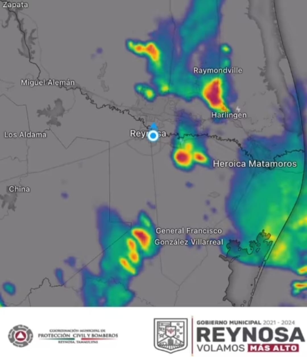 Prevén lluvias aisladas en Reynosa