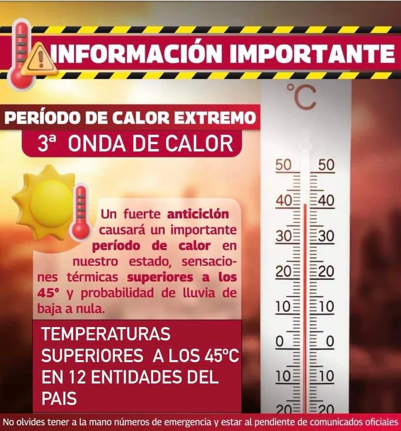 EL GOBIERNO DE REYNOSA POR MEDIO DE PROTECCION CIVIL Y BOMBEROS EMITE RECOMENDACIONES POR OLA DE CALOR