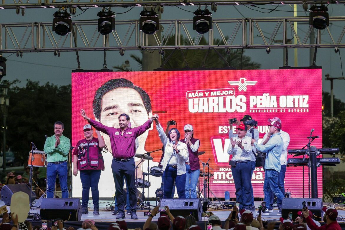 Victoria Contundente con Masivo Apoyo a Carlos Peña Ortiz, en su Primer Cierre de Campaña en la Colonia el Olmo.